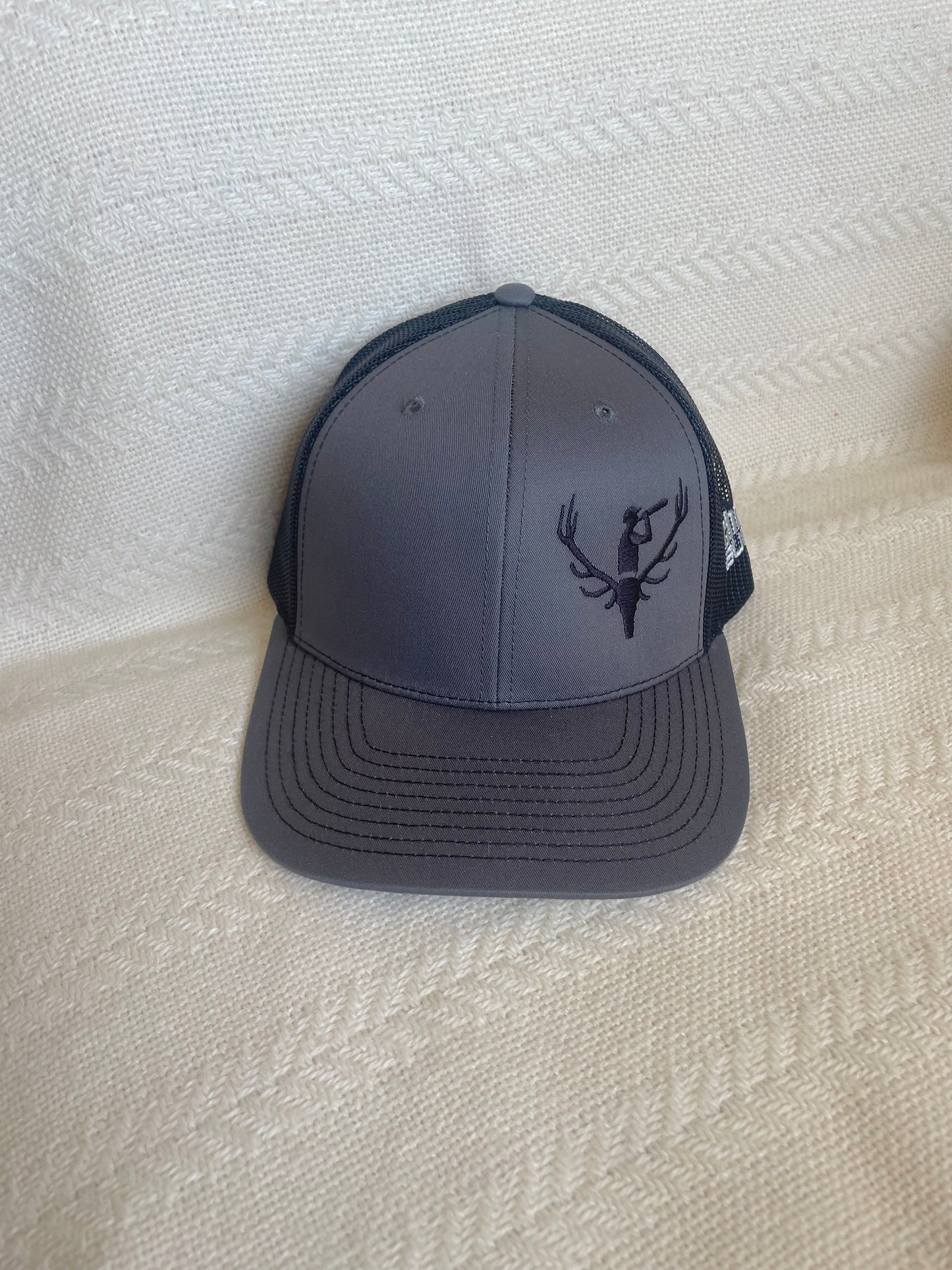 Trucker Hat - Charcoal/Black with Side Logo - Med/Large